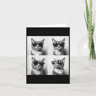 Funny Graphic Cat Photobooth Selfie Funny _4 Card