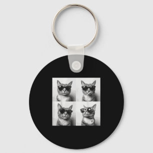 Funny Graphic Cat Photobooth Selfie Funny _4 Key Ring