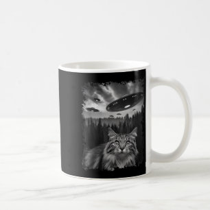 Funny Graphic Cat Selfie With Bigfoot Sasquatch Al Coffee Mug