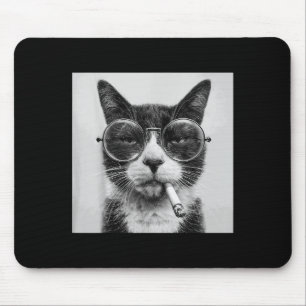 Funny Graphic Cat Smoking Adult Funny _1 Mouse Pad