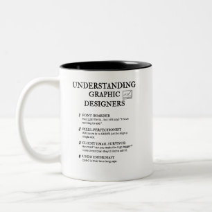 Funny Graphic Designer Definitions Two-Tone Coffee Mug
