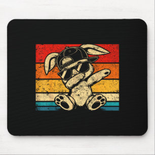 Funny graphic meme dabbing bunny for men women mouse pad