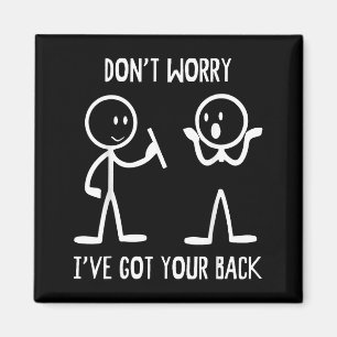 Funny Graphic Stick Figures Back Novelty Sarcastic Magnet