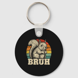 Funny Graphic Tees Squirrel Bruh For Boys Girls Me Key Ring