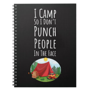 Funny Great Camping Gifts Friends Adventure Camper Notebook