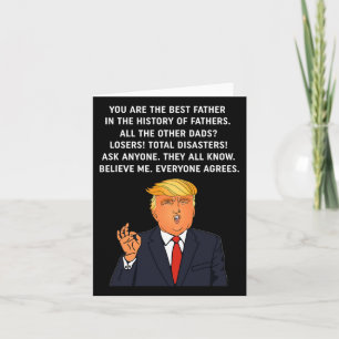 Funny Great Dad Donald Trump Father's Day Gift Tee Card