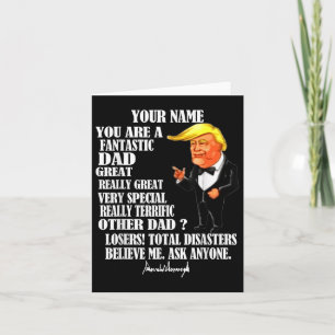 Funny Great Dad Donald Trump Fathers Day Gift Tee  Card