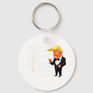 Funny Great Dad Donald Trump Fathers Day Gift Tee Key Ring