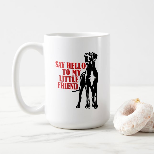 Funny Great Dane Friend Coffee Mug (With Donut)
