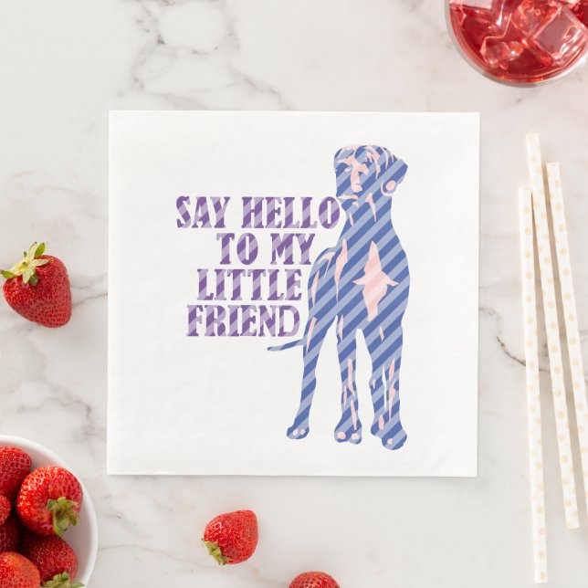 Funny Great Dane hello  Napkin (Insitu)
