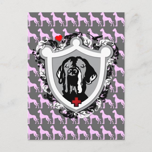 Funny Great Dane Ilios  Postcard (Front)