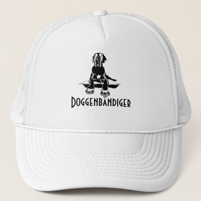 Funny Great Dane Ilios  Trucker Hat (Front)