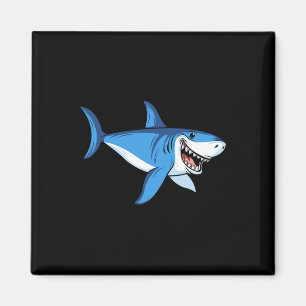Funny Great White Shark Summer Vacation Beach Kids Magnet
