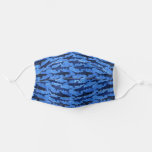 Funny Great White Sharks in the Deep Blue Ocean Cloth Face Mask