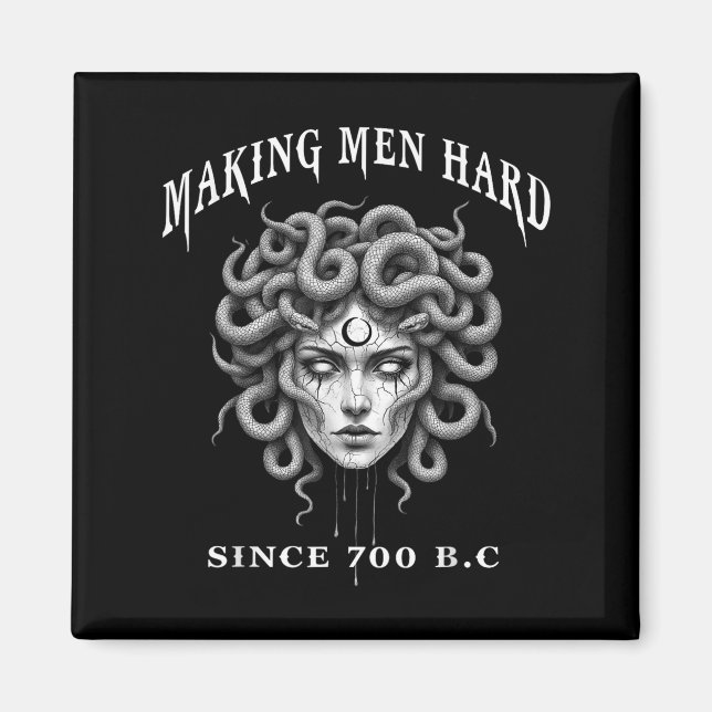 Funny Greek Mythology Medusa Making Men Hard Since Magnet (Front)