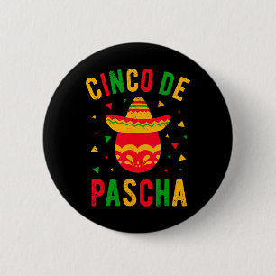 Funny Greek Orthodox Easter Egg Kalo Pascha Cinco 6 Cm Round Badge