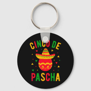 Funny Greek Orthodox Easter Egg Kalo Pascha Cinco Key Ring