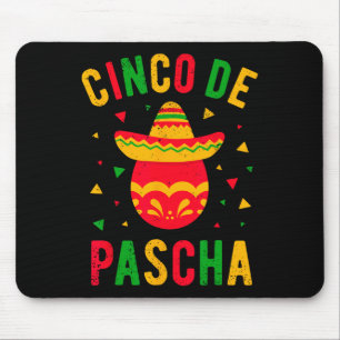 Funny Greek Orthodox Easter Egg Kalo Pascha Cinco  Mouse Pad