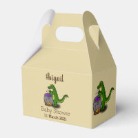 Funny green alligator cooking cartoon