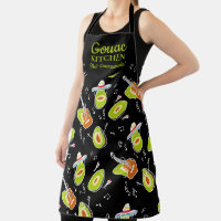 Funny green avocado music band pattern guac script