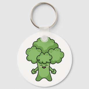 Funny Green Broccoli Key Ring