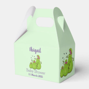 Funny green carnivorous pitcher plants cartoon favour box