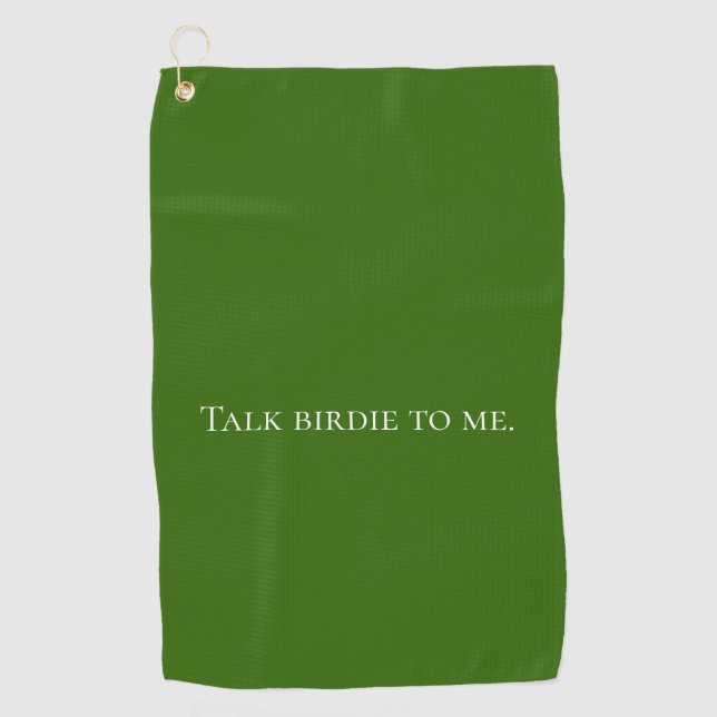 Funny Green Golf Towel (Front)