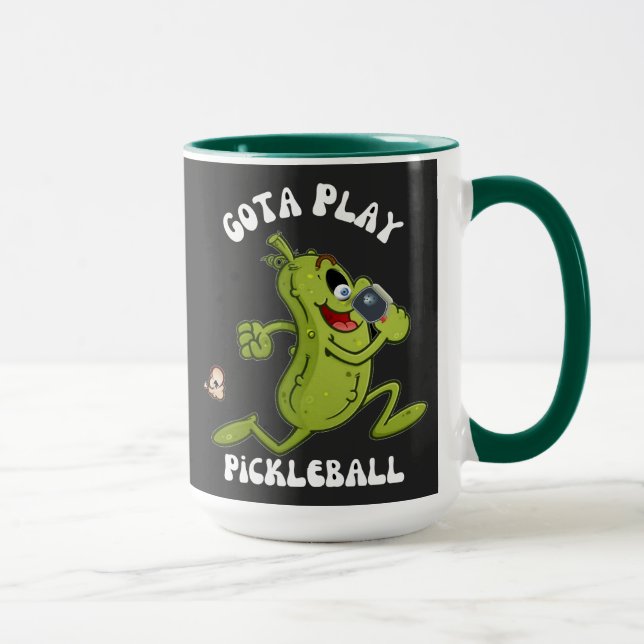 Funny Green Gota Play Pickleball Mug (Right)