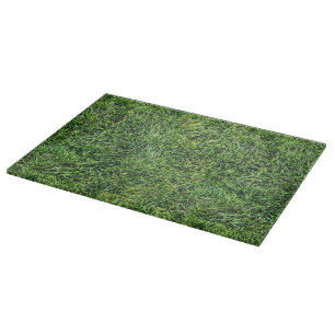 Funny green grass real photo texture pattern fun cutting board