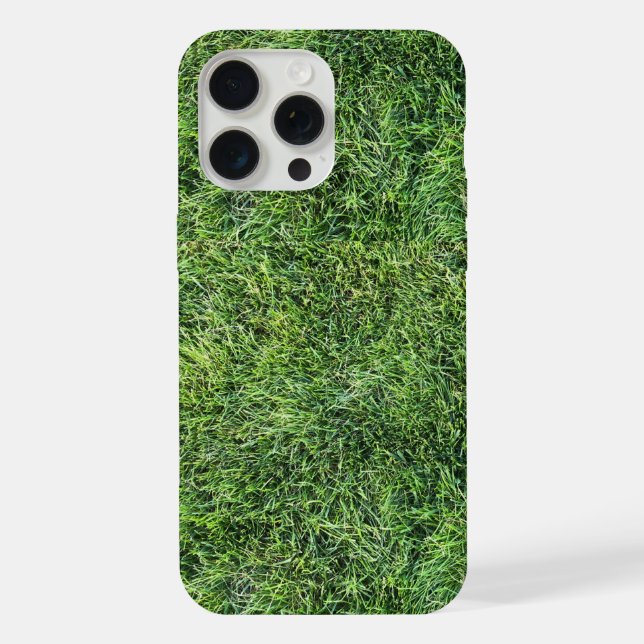 Funny green grass real photo texture pattern fun iPhone case (Back)