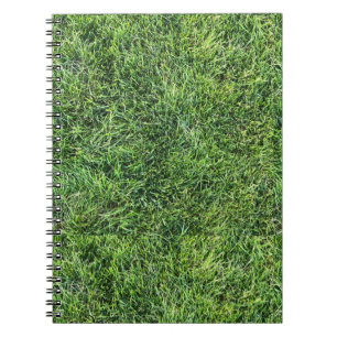Funny green grass real photo texture pattern fun notebook
