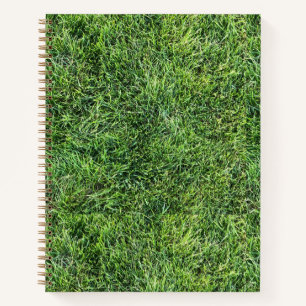 Funny green grass texture pattern real photo cool notebook