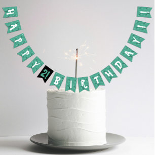 Funny & green Halloween themed kids birthday party Bunting