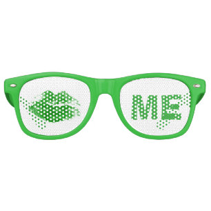 Funny Green Kiss Me Irish St. Patrick's Day Retro Sunglasses