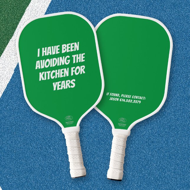 Funny Green Not in the Kitchen Pickleball Paddle (Creator Uploaded)