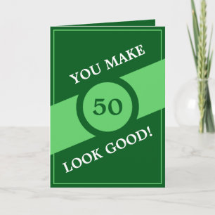 Funny Green Personalised Brother 50th Birthday Card
