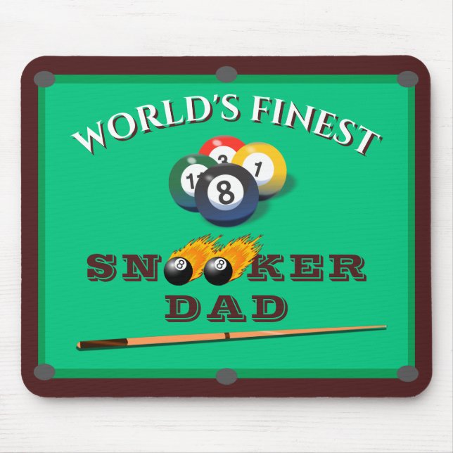 Funny Green Pool Table Snooker Dad Father's Day Mouse Pad (Front)
