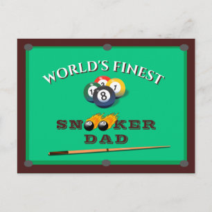 Funny Green Pool Table Snooker Dad Father's Day Postcard