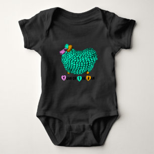 Funny Green Ram Chinese New Year Zodiac Baby B Bodysuit