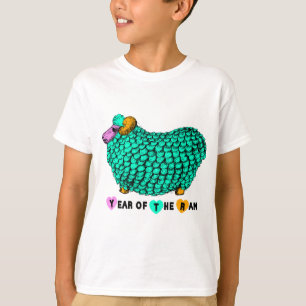 Funny Green Ram Chinese New Year Zodiac K White T T-Shirt