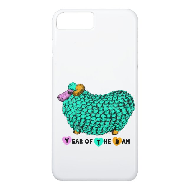 Funny Green Ram Chinese Year Zodiac iPhone Case-Mate iPhone Case (Back)