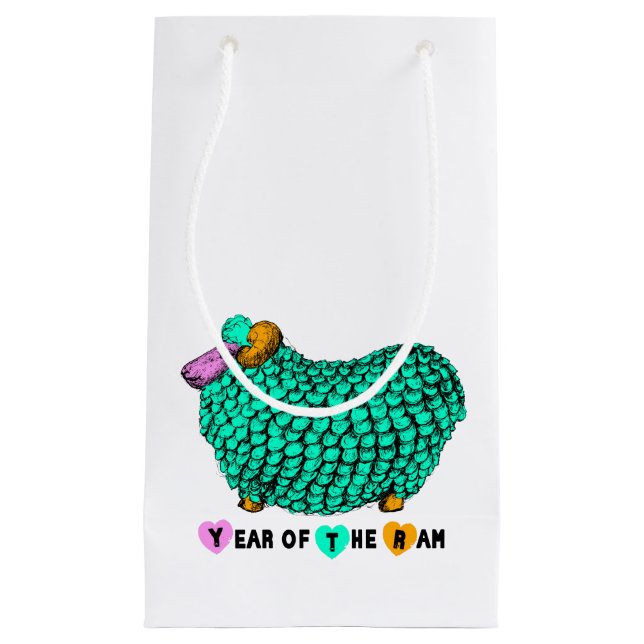 Funny Green Ram Chinese Year Zodiac S Gift Bag (Front)