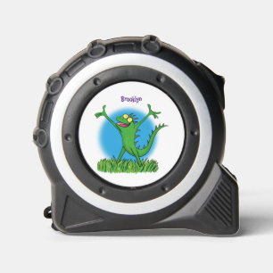 Funny green smiling animated iguana lizard 1