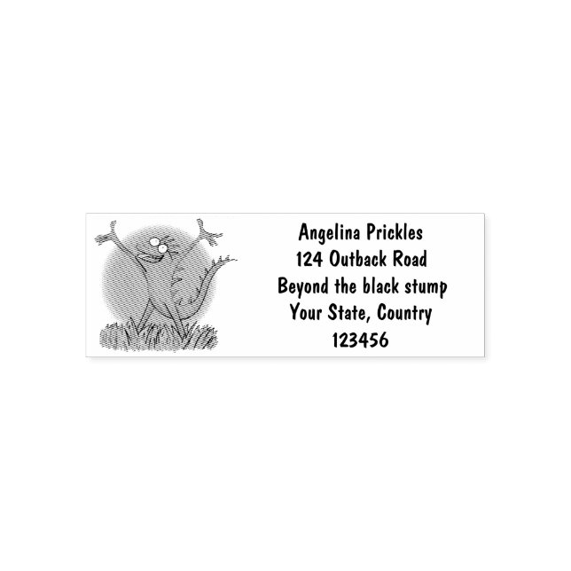 Funny green smiling animated iguana lizard self-inking stamp (Design)