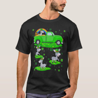 Funny Green Truck Leprechaun Hat Mule St. Patrick' T-Shirt