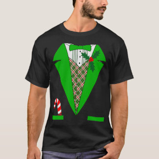 Funny Green Tuedo Costume For Xmas Christmas T-Shirt