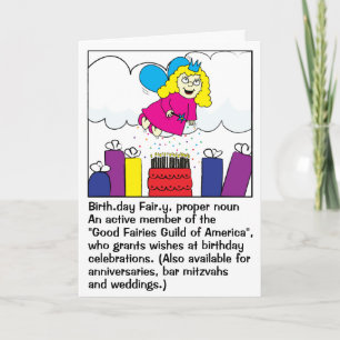 Funny Greeting Card Happy Birthday Fairy