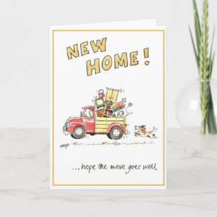 Funny greeting card - new home