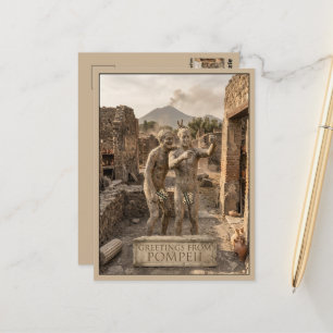 Funny Greetings from Pompeii Travel Postcard