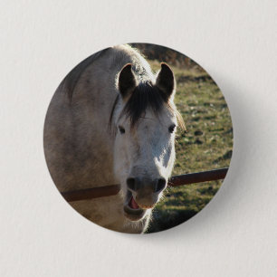 Funny Grey Mare 6 Cm Round Badge